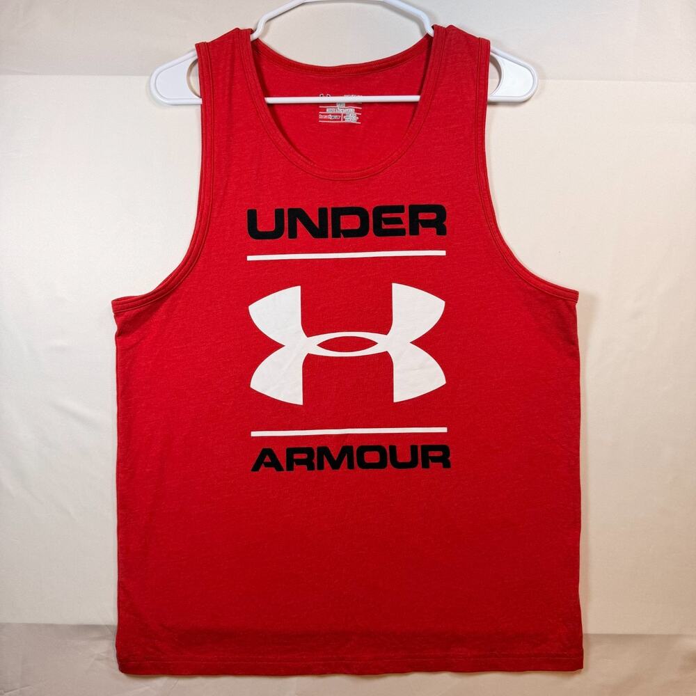 Under Armour HeatGear Loose Tank Top Mens Red Size Medium